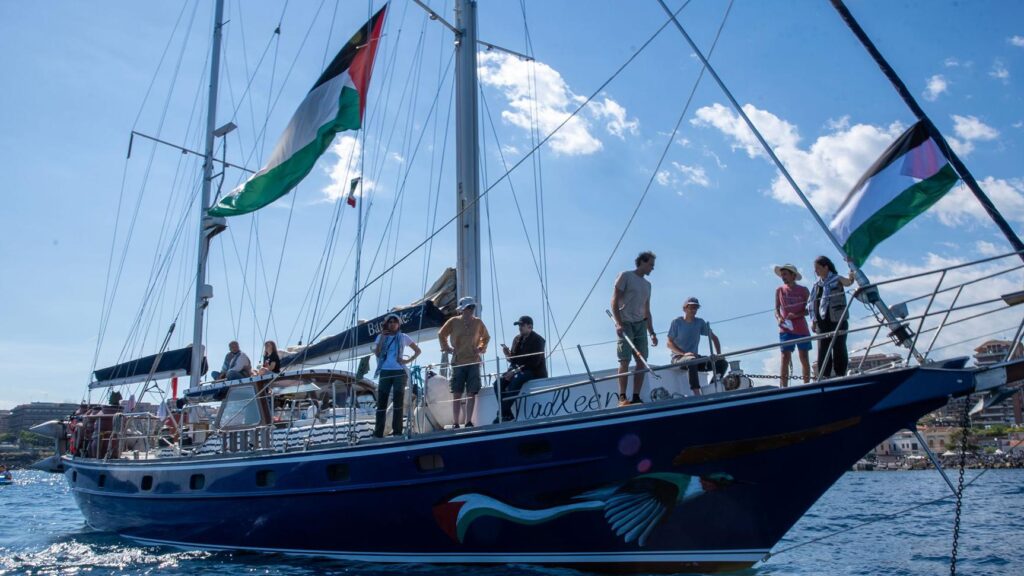 GazaFlotilla | GretaThunberg | BreakingNews | IsraelInterceptsShip | GazaAid | HumanRights | FreeGaza | ClimateActivist | FreedomFlotilla | GazaBlockade | GretaAtSea | ActivismNews | InternationalWaters | GlobalSolidarity |